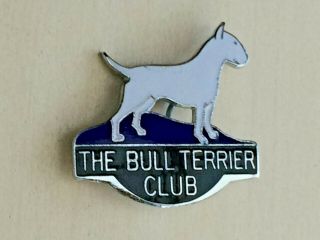 Vintage The Bull Terrier Club Enamel Pin Badge