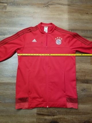 Adidas Fc Bayern Munchen Men’s Red Track Jacket Sz Us L