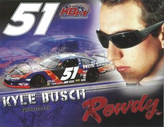 Kyle " Rowdy " Busch 51 Kbm Nos Energy Drink W/sunglasses Postcard