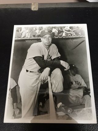 Vintage Joe Dimaggio Glossy Photo 1940s York Yankees Hall Of Fame