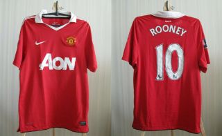 Manchester United 10 Rooney 2010/2011 Home Size S Nike Football Shirt Jersey