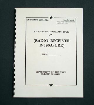 Navy Maintenance Standards R390a R - 390a Radio Receiver