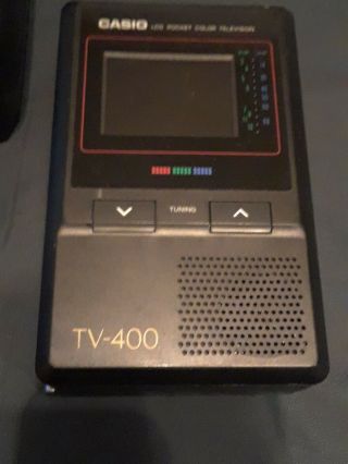 Vintage Casio Tv - 400lcv Pocket Color Portable Handheld Television
