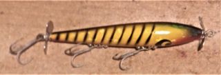 Smithwick Devils Horse F - 300 Vintage Wooden Yellow/black Fishing Tackle Lure