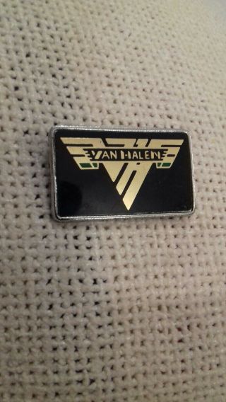 Van Halen Rock Rare Vintage Steel Pin Badge 70/80s