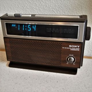 Vintage Sony Digimatic Model Icf - C810w Am/fm Clock Radio,  Made In Japan