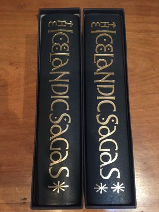 Folio Society The Icelandic Sagas Volumes Vols 1 And 2 With Slipcases