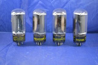(1) Strong Testing Quad Of Sylvania 5r4 St Shap Rectifier Type Vacuum Tubes Test