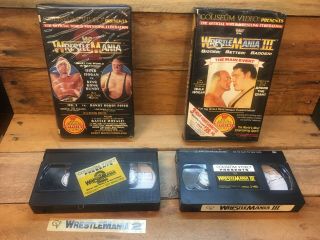 Wwf Wrestlemania Ii Iii 2 3 Vhs Tapes Andre The Giant Hulk Hogan King Kong Bundy