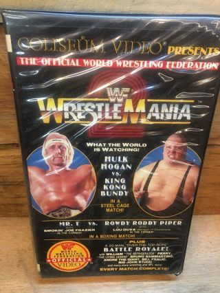 WWF WrestleMania II III 2 3 VHS Tapes Andre the Giant Hulk Hogan King Kong Bundy 2