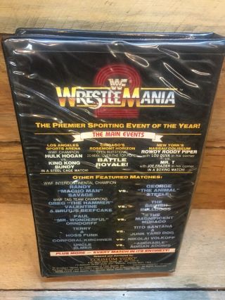 WWF WrestleMania II III 2 3 VHS Tapes Andre the Giant Hulk Hogan King Kong Bundy 3