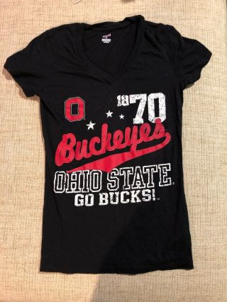 Ohio State Buckeyes Womens T - Shirt Size Medium.  Vintage Black