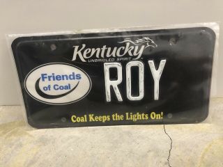 Kentucky Vanity License Plate “roy” (friends Of Coal)