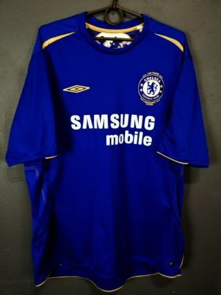 Umbro Fc Chelsea 2005/2006 Home Blue Football Soccer Shirt Jersey Size 2xl Xxl