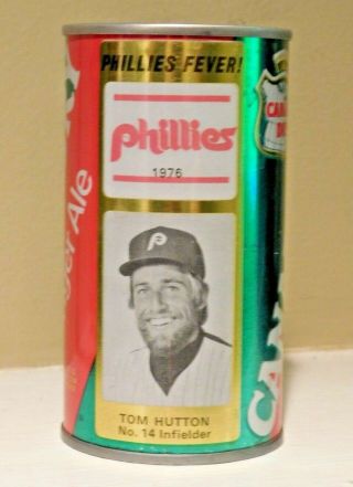 Tom Hutton Phillies 1976 Canada Dr Ginger Ale 12 Oz Can