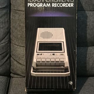 Vintage 1982 Texas Instruments Program Recorder Recording Device Silver
