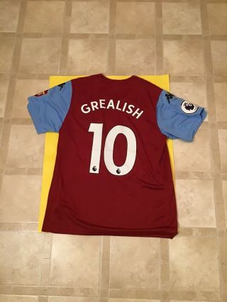 Men’s Aston Villa 19/20 Away Jersey 10 Jack Grealish Large