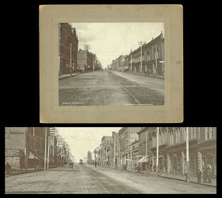 S J Thompson / 1895 Photograph Of Columbia Street In Westminster B.  C By S J