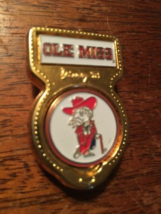 Ole Miss Rebels Colonel Reb Money Clip (gold Colored)