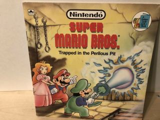 Rare Vintage Nintendo Mario Bros Trapped In The Perilous Pit Golden Book