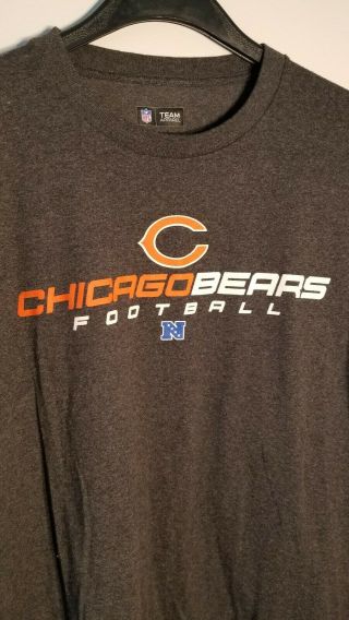 Chicago Bears Football Gray NFL Team Apparel Long Sleeve Shirt Large 2
