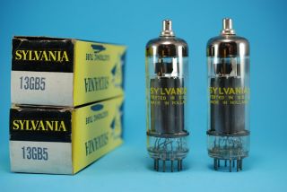2x Sylvania 13gb5 Xl500 Nos Nib Vacuum Beam Power Tubes (g)