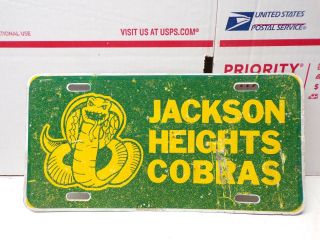 Old Kansas License Plate Car Tag Jackson Heights Cobras