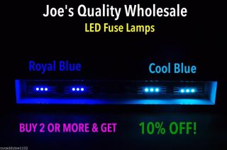 (5) Led Fuse Lamps 8v - Blue/sx Receiver/vintage/stereo/meter Dial Pioneer