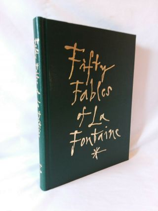 FIFTY FABLES OF LA FONTAINE Quentin Blake FOLIO SOCIETY limited signed leather 2