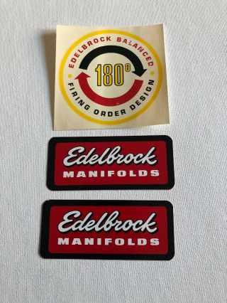 Edelbrock Manifolds - Set Of 3 Vintage 60 
