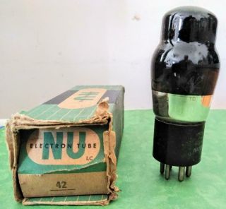 Nib National Union Type 42 Vintage Radio Audio Vacuum Tube With Box