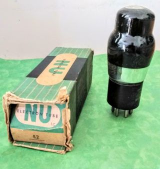 NIB National Union Type 42 Vintage Radio Audio Vacuum Tube with Box 2