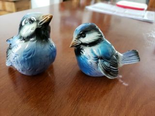 2 Vintage Goebel Blue Birds Figurines Cv72,  & Cv74 - West Germany L@@k A,