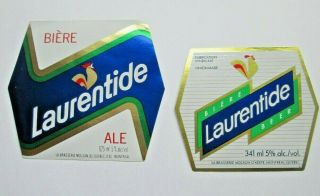 2 Vintage Canada Beer Label Laurentide Molson O 