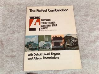 Rare White Motor Corporation Autocar Truck Dealer Sales Brochure
