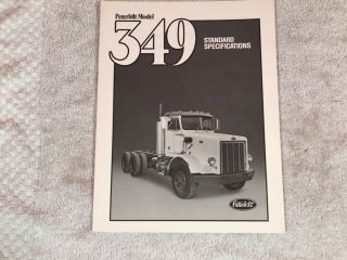 Rare Peterbilt Trucks 349 Dealer Sales Brochure