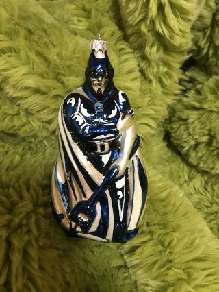Glasscots - Slavic Treasures - Handmade Glass Ornament - Duke - Blue Devil
