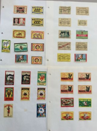 Vintage Matchbox Labels (2) - Made In Italy