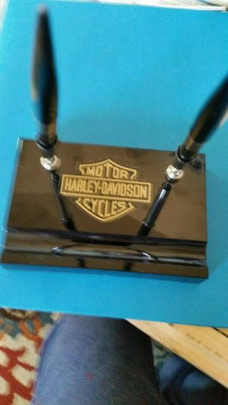 Harley Davidson Pen/pencil Desk Set By Ruwe Pencil Co.