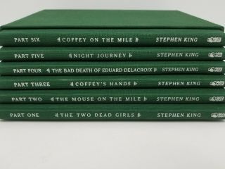 Subterranean Press The Green Mile Stephen King - Ltd Hardcover Edition 6 - vol Set 2
