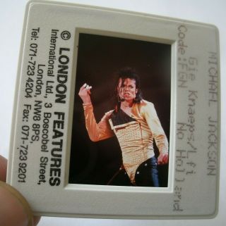 Michael Jackson 35mm Slide Negative - Uk Archive - Rare Promo Vintage