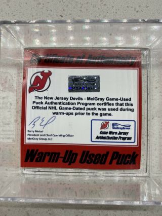 2019 Jersey Devils Official Warm Up Puck 3