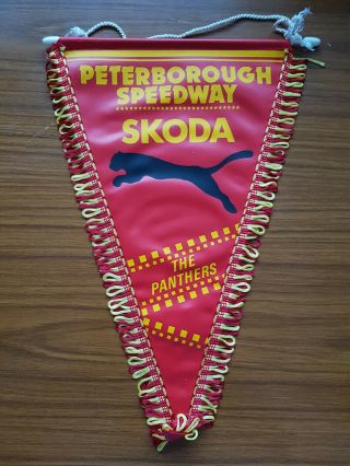 Vintage Speedway Pennant - Peterborough Skoda Panthers