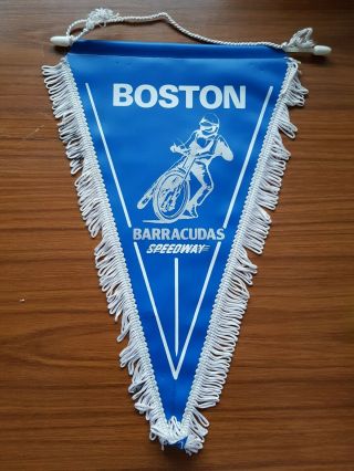 Vintage Speedway Pennant - Boston Barracudas