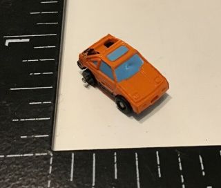 Vtg Galoob Micro Machines Insiders Pontiac Fiero Micro Mini Car Orange Rare