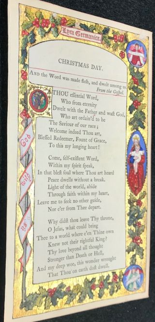 1855 Bible Hymns Leaf - Art & Crafts Movement - Gold Illuminated Manuscript 25