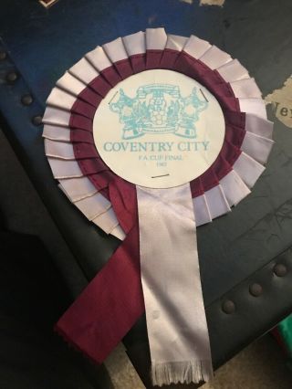 Vintage Coventry City Ca Cup Final 1987 Rosette