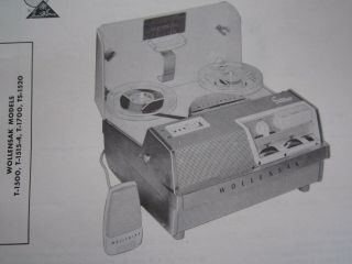 Wollensak T - 1500,  T - 1515 - 4,  T - 1700,  & Ts - 1520 Tape Recorder Photofact