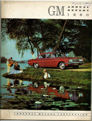 Annual Report For General Motors 1960 W/ 1961 Cars