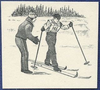 American Bank Note Co.  Engraving: 240b Cross Country Skiing